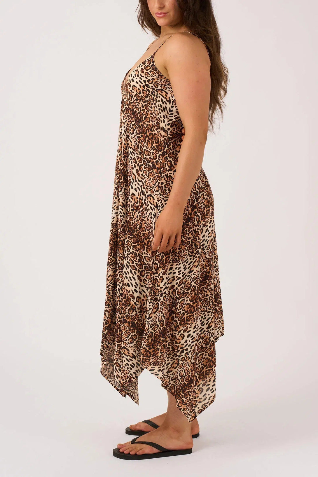 Sustainable Viscose Hanky Hem Dress - Natural Primal Animal-Activewear-Exoticathletica