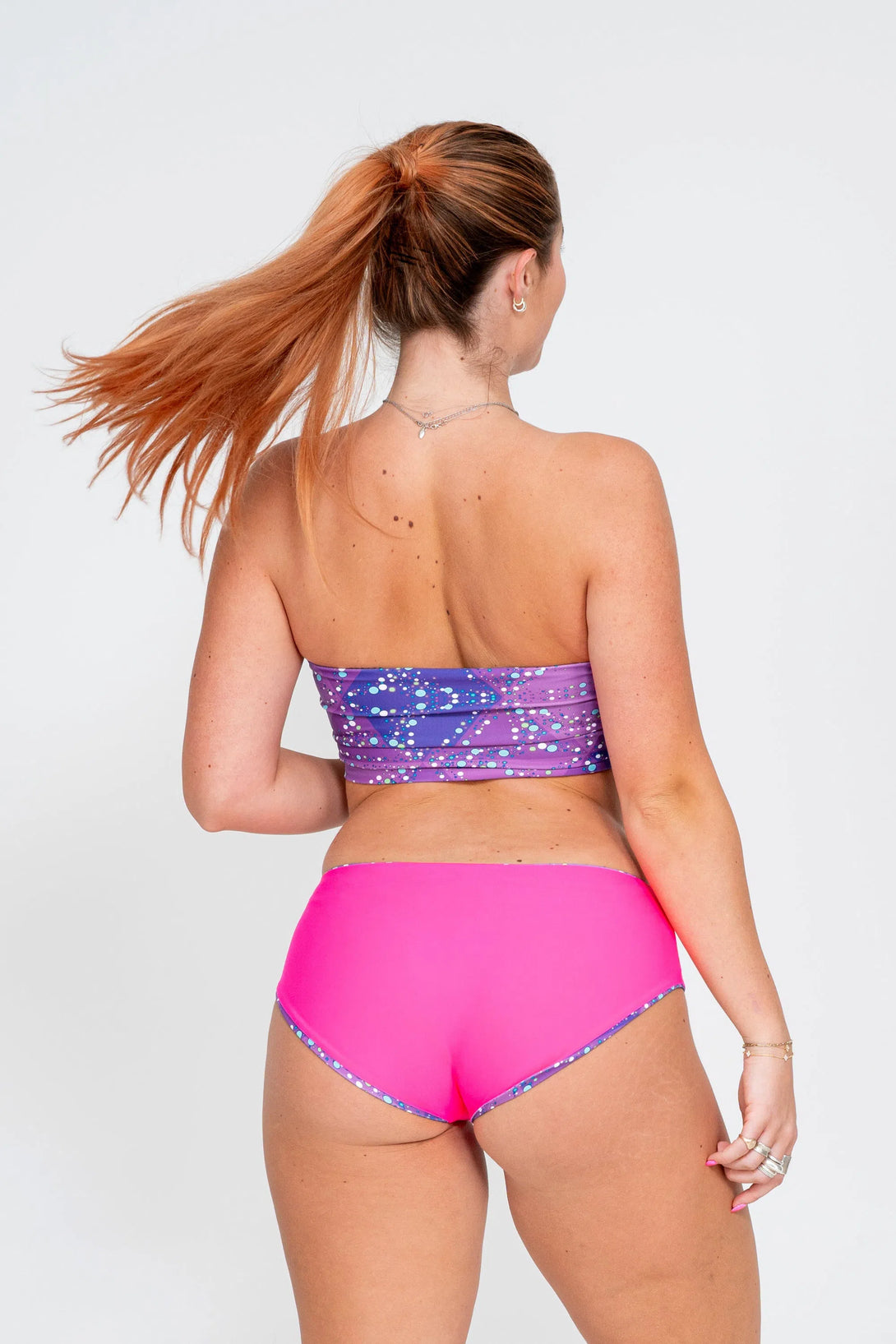 Trance Purple Performance - Bandeau Bikini Top-Activewear-Exoticathletica