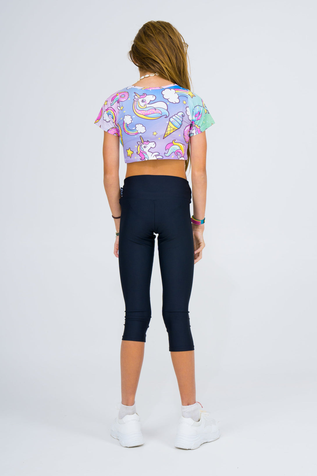 Unicorn Soft To Touch - Kids Fitted Cropped Tee-Activewear-Exoticathletica