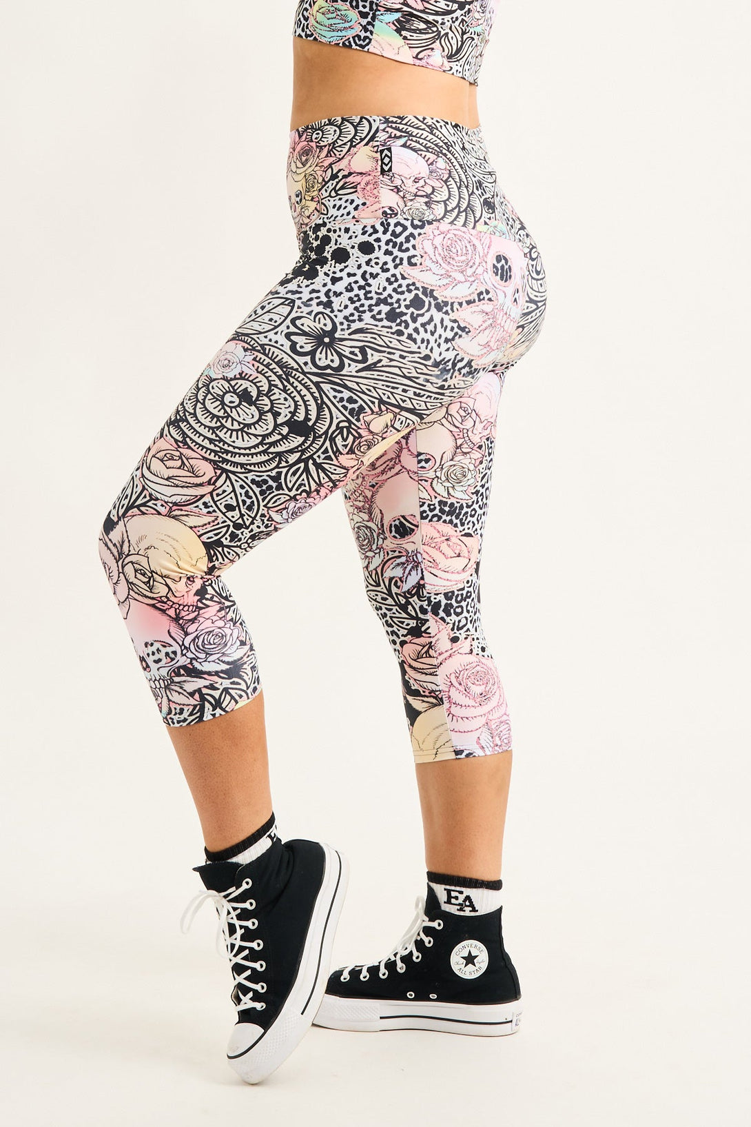 Way Badder Witch Performance - High Waisted Capri Leggings-Activewear-Exoticathletica