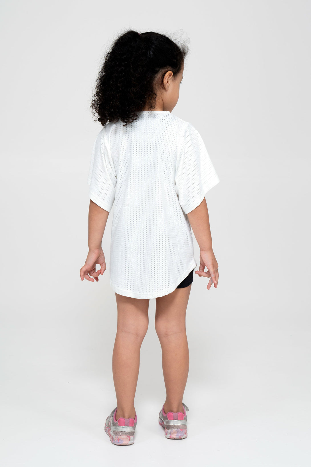 White Bball Mesh - Kids Exotica Boyfriend Tee-Activewear-Exoticathletica