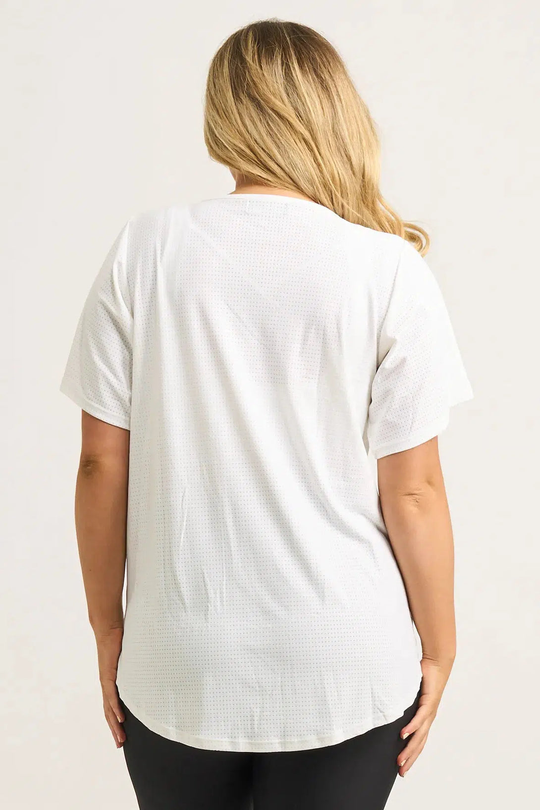 White Bball Mesh - Plain Boyfriend Tee-Activewear-Exoticathletica