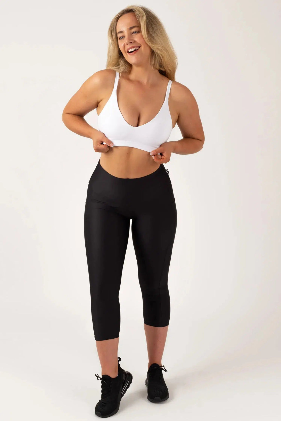 White Body Contouring - Bralette Crop-Activewear-Exoticathletica