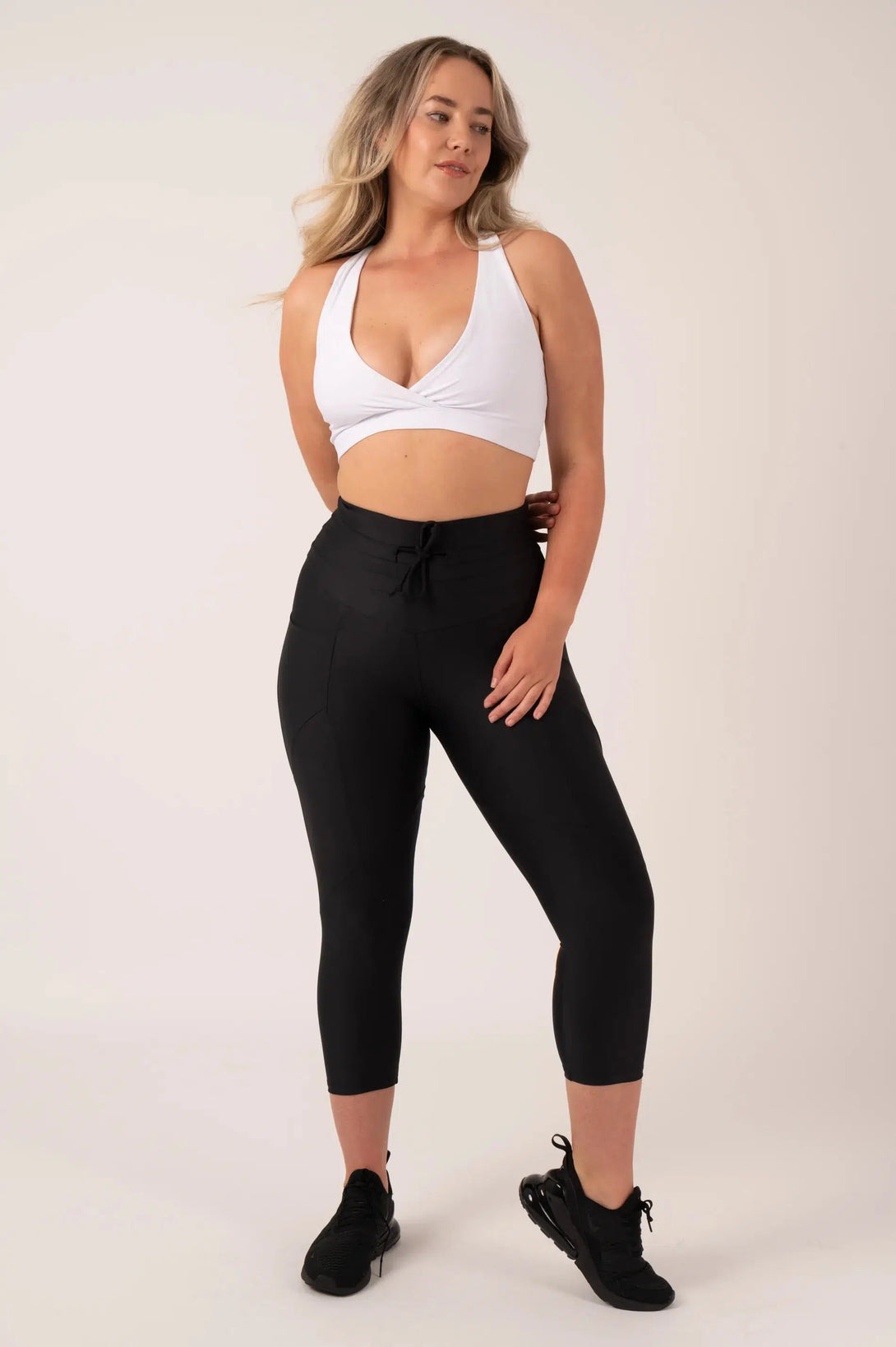 White Performance - Cross Over Crop-Activewear-Exoticathletica