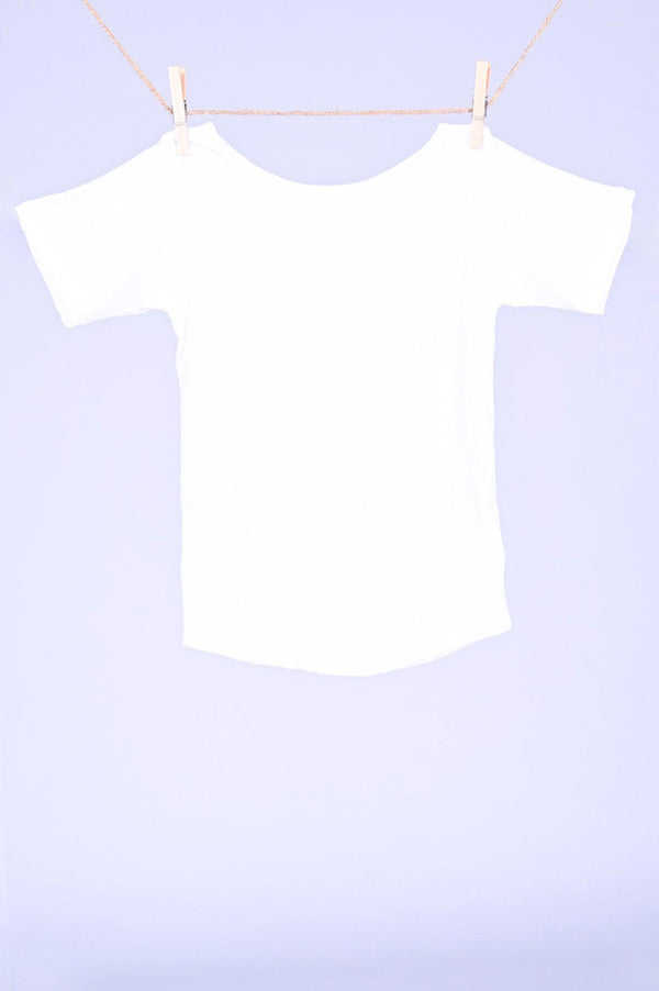 White Rib Knit - Kids Fitted Tee-Activewear-Exoticathletica