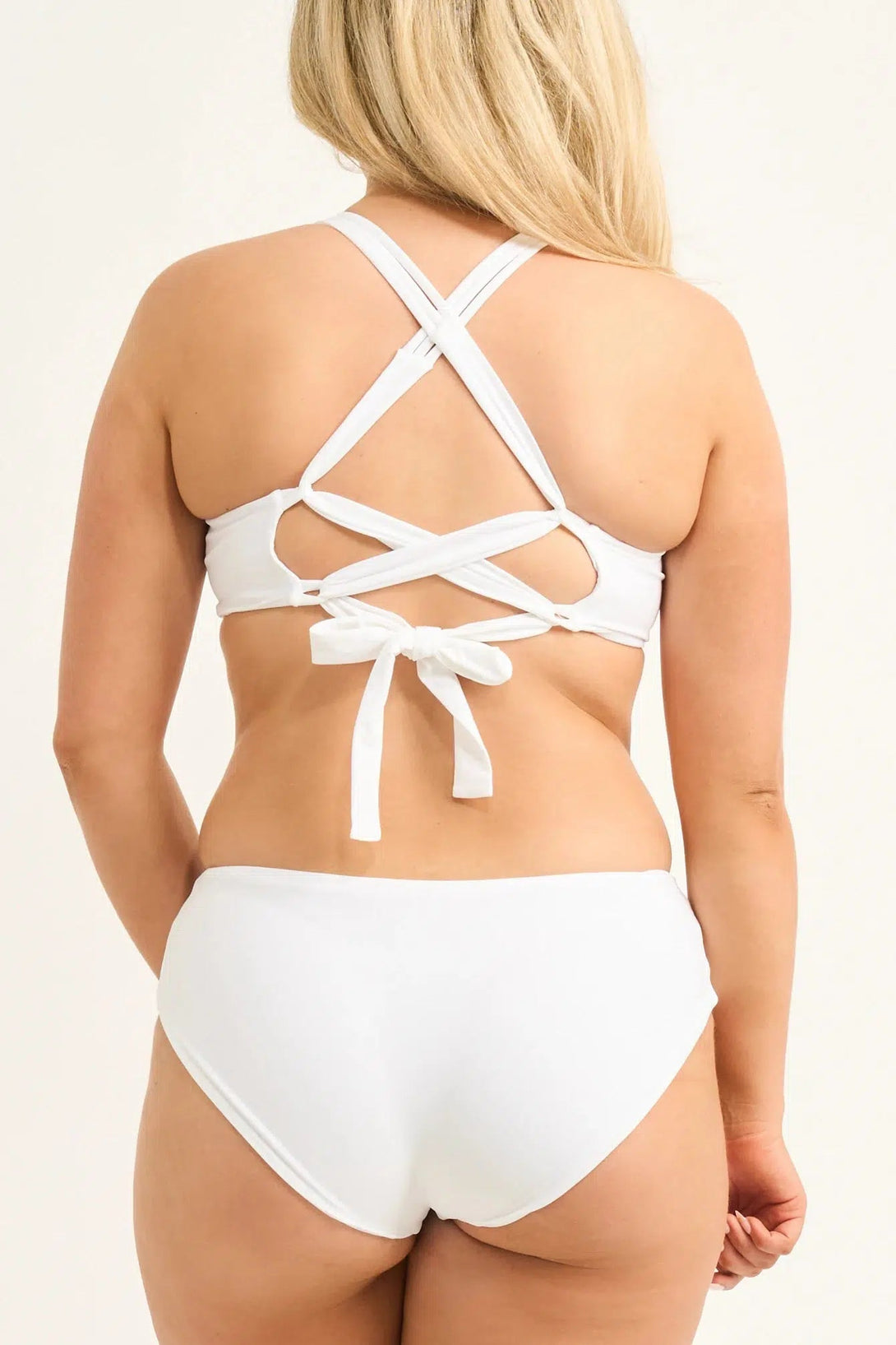 White Silky - Reversible Full Coverage Brief Bikini Bottoms-Activewear-Exoticathletica