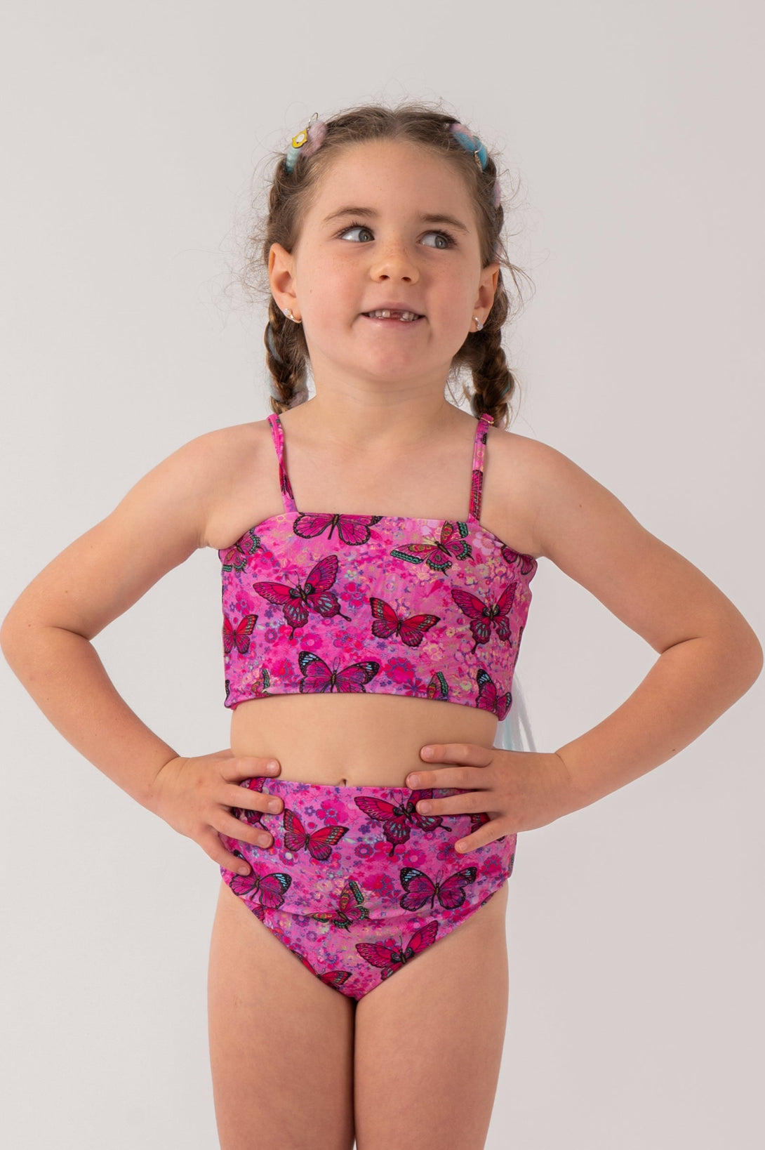 Wing Girl Silky - Kids Reversible Bikini Bottom-Activewear-Exoticathletica